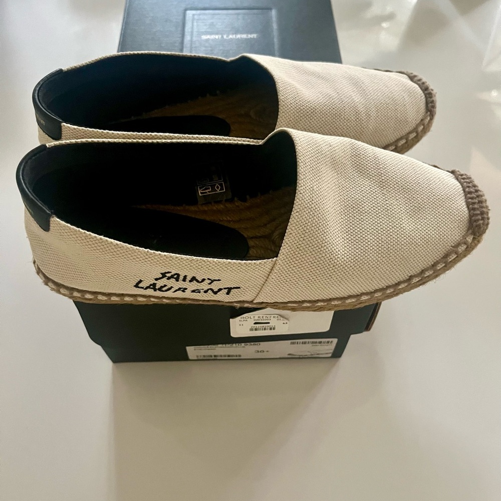 Saint Laurent Cream Espadrilles